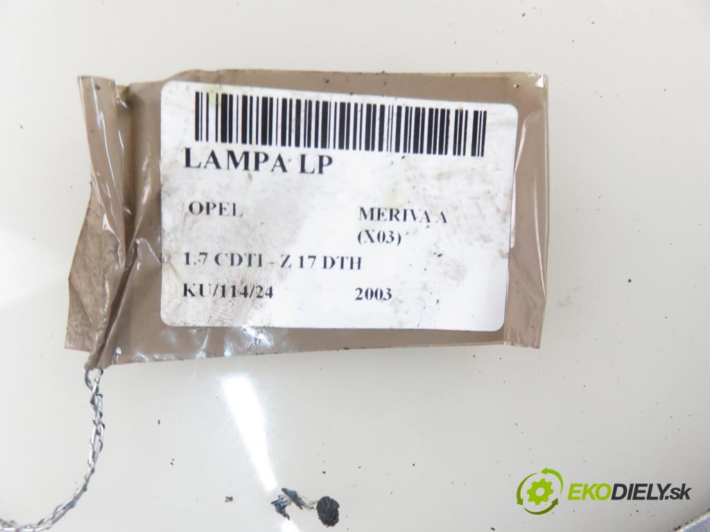 OPEL MERIVA A nadwozie wielkoprzestrzenne (MPV) (X03) MINIVAN 2003 74,00 1.7 CDTI 100 - Z 17 DTH 1686,00 světlo LP