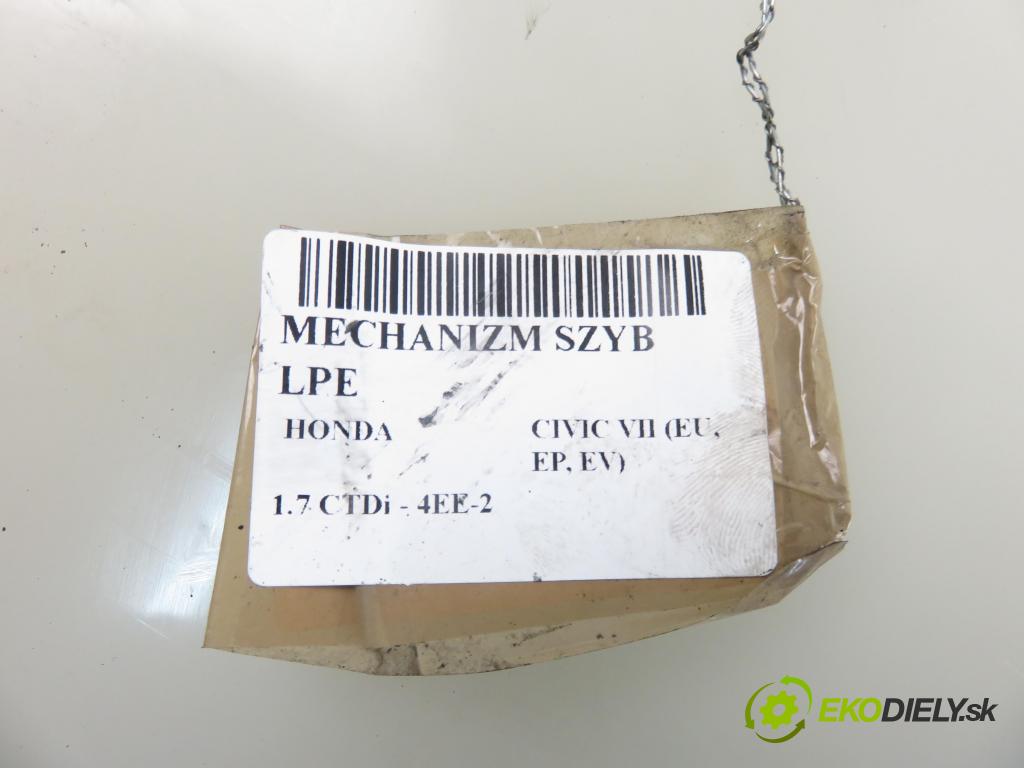HONDA CIVIC VII Hatchback (EU, EP, EV) HB 2003 74,00 1.7 CTDi 101 - 4EE-2 (Isuzu) 1686,00 mechanismus oken