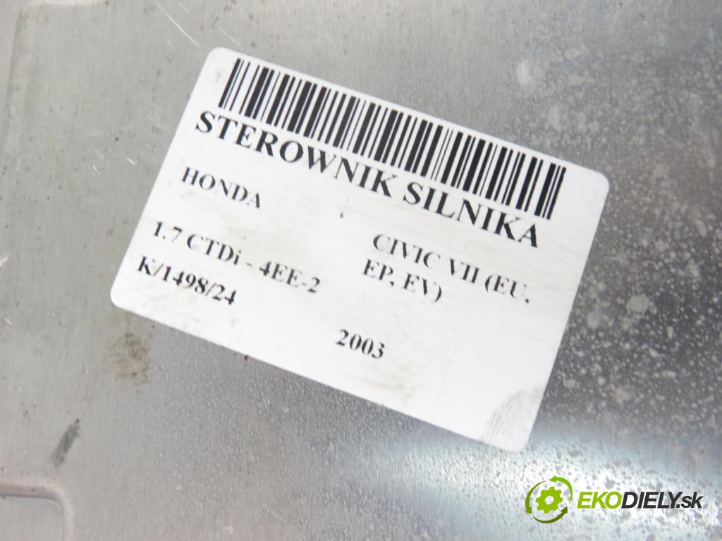 HONDA CIVIC VII Hatchback (EU, EP, EV) HB 2003 74,00 1.7 CTDi 101 - 4EE-2 (Isuzu) 1686,00 Riadiaca jednotka Motor 0281010419 ; 8973155086
