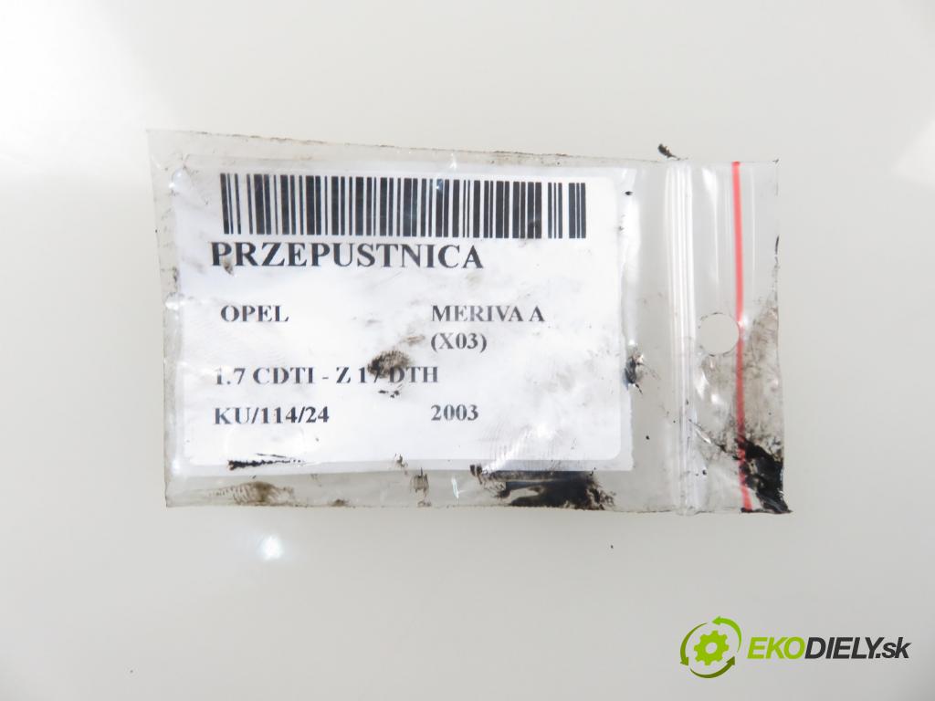 OPEL MERIVA A nadwozie wielkoprzestrzenne (MPV) (X03) MINIVAN 2003 74,00 1.7 CDTI 100 - Z 17 DTH 1686,00 Škrtiaca klapka 8973002310 (Škrtiace klapky)