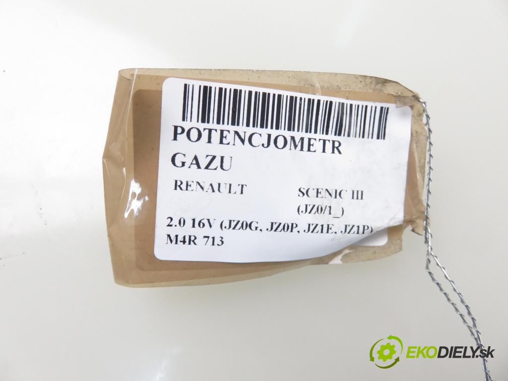 RENAULT SCENIC III (JZ0/1_) MINIVAN 2010 103,00 2.0 16V (JZ0G, JZ0P, JZ1E, JZ1P) - M4R 713 1997,00 Potenciometer plynu 180020024R (Pedále)