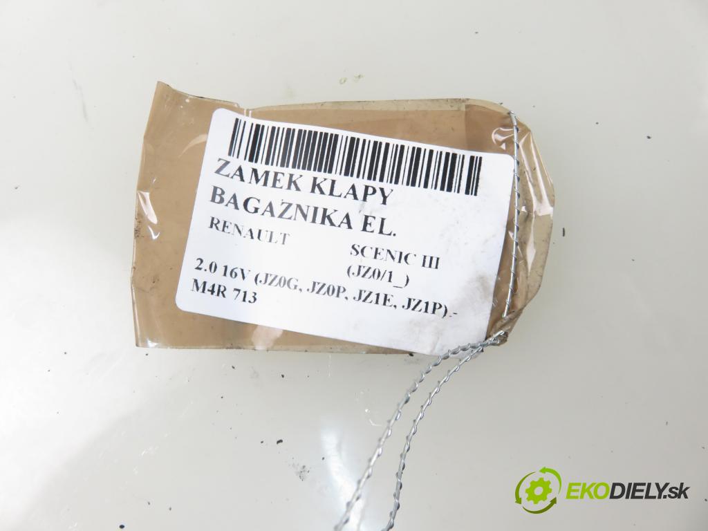 RENAULT SCENIC III (JZ0/1_) MINIVAN 2010 103,00 2.0 16V (JZ0G, JZ0P, JZ1E, JZ1P) - M4R 713 1997,00 zámok dveří kufr EL. 846300003R