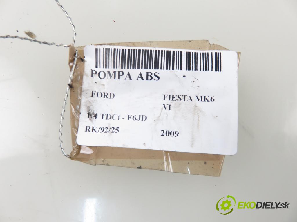 FORD FIESTA VI (CB1,CCN) HB 2009 50,00 1.4 TDCi 68 8V - F6JD 1399,00 Pumpa ABS 06210955813 ; 8V512M110AD ; 06210213174 (Pumpy ABS)