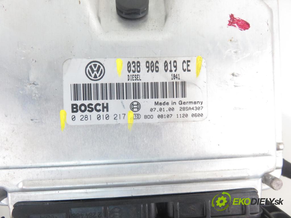 VW PASSAT B5 Variant (3B5) KOMBI 2001 85,00 1.9 TDI - AJM 1896,00 Riadiaca jednotka Motor 038906019CE ; 0281010217