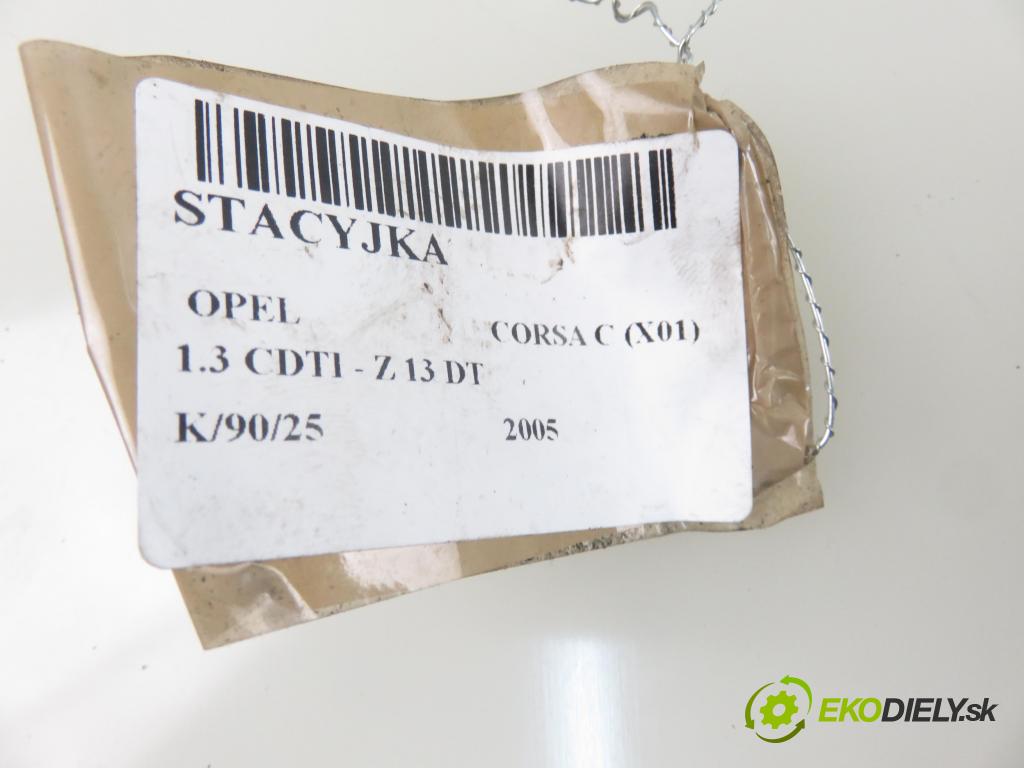 OPEL CORSA C (X01) HB 2005 51,00 1.3 CDTI - Z 13 DT 1248,00 spinačka 24413106 ; 13144390 ; 5WK47631 (Spínacie skrinky a kľúče)