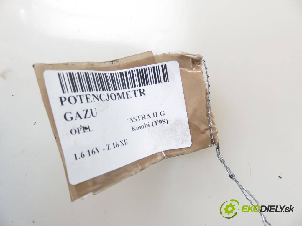 OPEL ASTRA G Kombi (T98) KOMBI 2000 74,00 1.6 16V - Z 16 XE 1598,00 Potenciometer plynu 9157998BK ; 6PV00811200 (Pedále)