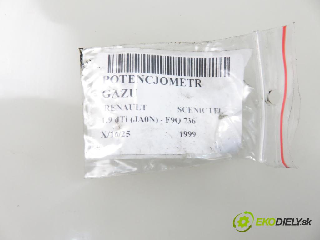 RENAULT SCENIC I (JA0/1_) MINIVAN 1999 72,00 1.9 dTi 98 - F9Q 736 1870,00 Potenciometer plynu 7700431916 (Pedále)