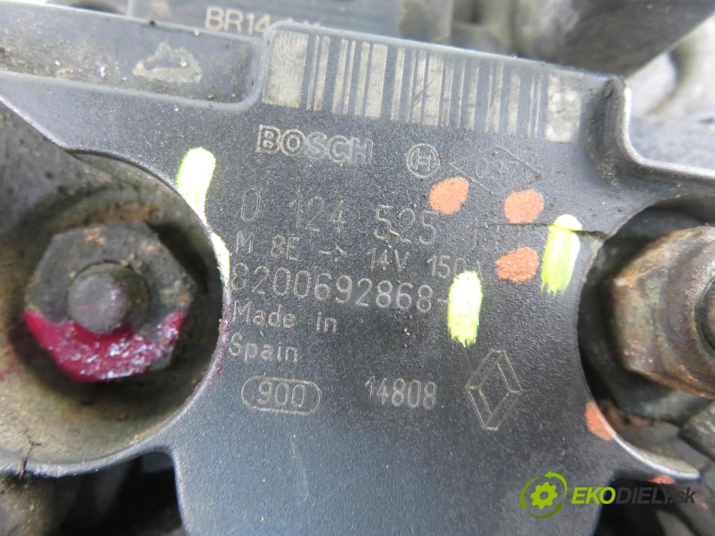 RENAULT MASTER II Autobus (JD) BUS 2006 0,00 2.5 dCi 100 (JDCV) - G9U 754 2464,00 Alternátor 8200692868B ; 0124525133 (Alternátory)