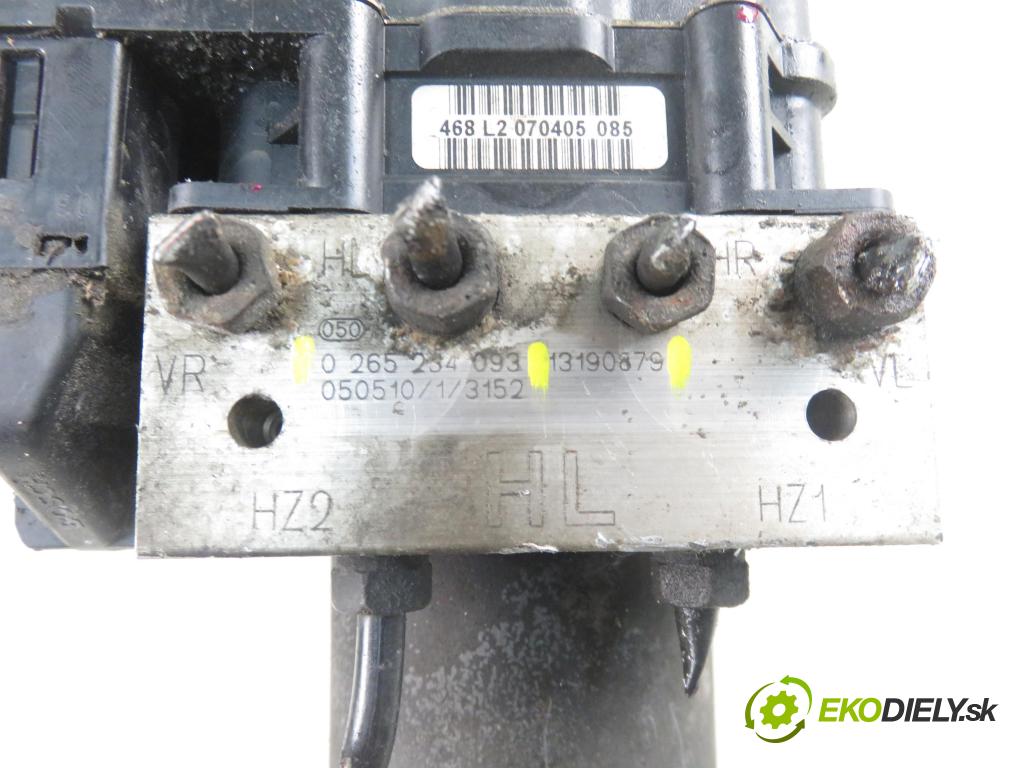 OPEL MERIVA A nadwozie wielkoprzestrzenne (MPV) (X03) MINIVAN 2005 74,00 1.6 16V - Z 16 XE 1598,00 Pumpa ABS 13190879 ; 0265234093 ; 0265950350 (Pumpy ABS)