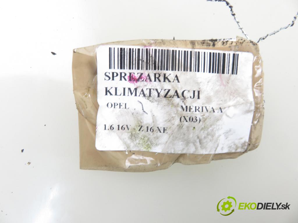 OPEL MERIVA A nadwozie wielkoprzestrzenne (MPV) (X03) MINIVAN 2005 74,00 1.6 16V - Z 16 XE 1598,00 KOMPRESOR: klimatizácie  (Kompresory klimatizácie)