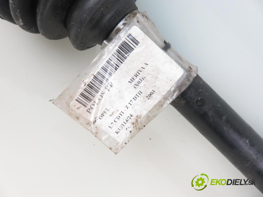 OPEL MERIVA A nadwozie wielkoprzestrzenne (MPV) (X03) MINIVAN 2003 74,00 1.7 CDTI 100 - Z 17 DTH 1686,00 Poloos PP