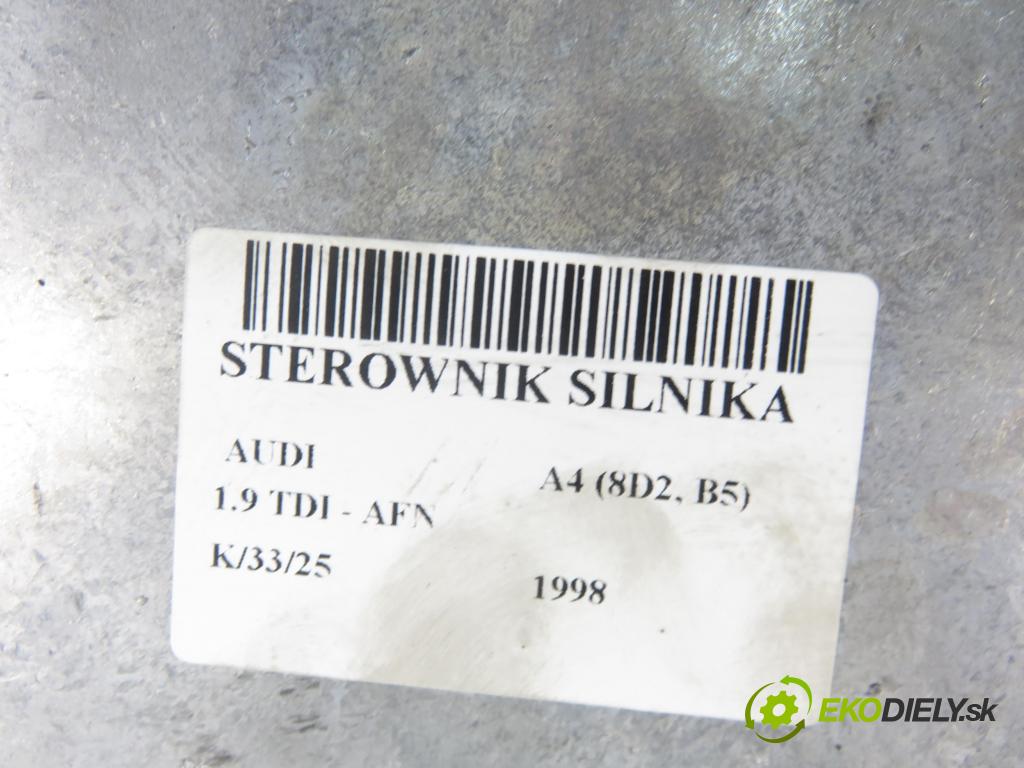AUDI A4 (8D2, B5) SEDAN 1998 81,00 1.9 TDI 110 - AFN 1896,00 Riadiaca jednotka Motor 038906018S ; 0281001721
