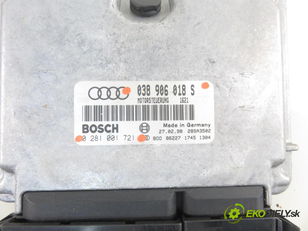 AUDI A4 (8D2, B5) SEDAN 1998 81,00 1.9 TDI 110 - AFN 1896,00 Riadiaca jednotka Motor 038906018S ; 0281001721