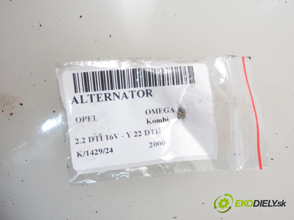 OPEL OMEGA B Kombi (V94) KOMBI 2000 88,00 2.2 DTI 16V - Y 22 DTH 2172,00 Alternátor 24429105 (Alternátory)