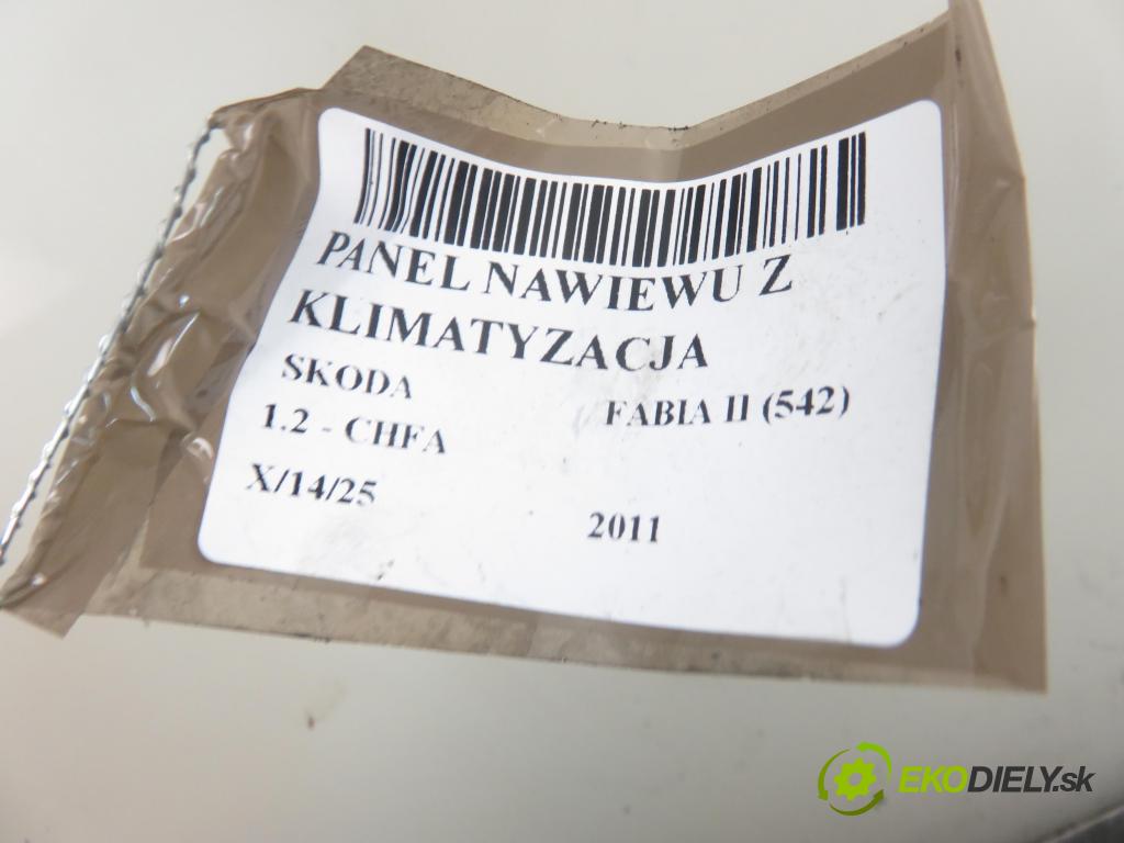 SKODA FABIA II (542) HB 2011 44,00 1.2 - CHFA 1198,00 Panel kúrenia KLIMATIZACE: 5J0820045B