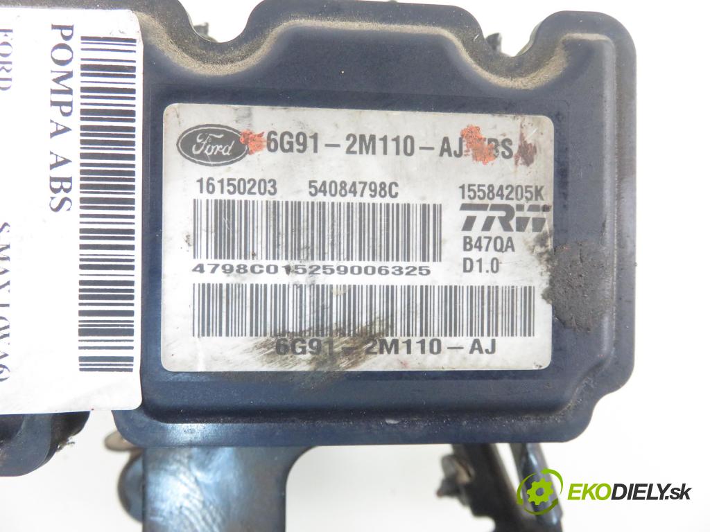 FORD S-MAX (WA6) MINIVAN 2006 103,00 2.0 TDCi - UFWA 1997,00 Pumpa ABS 6G912M110AJ (Pumpy ABS)