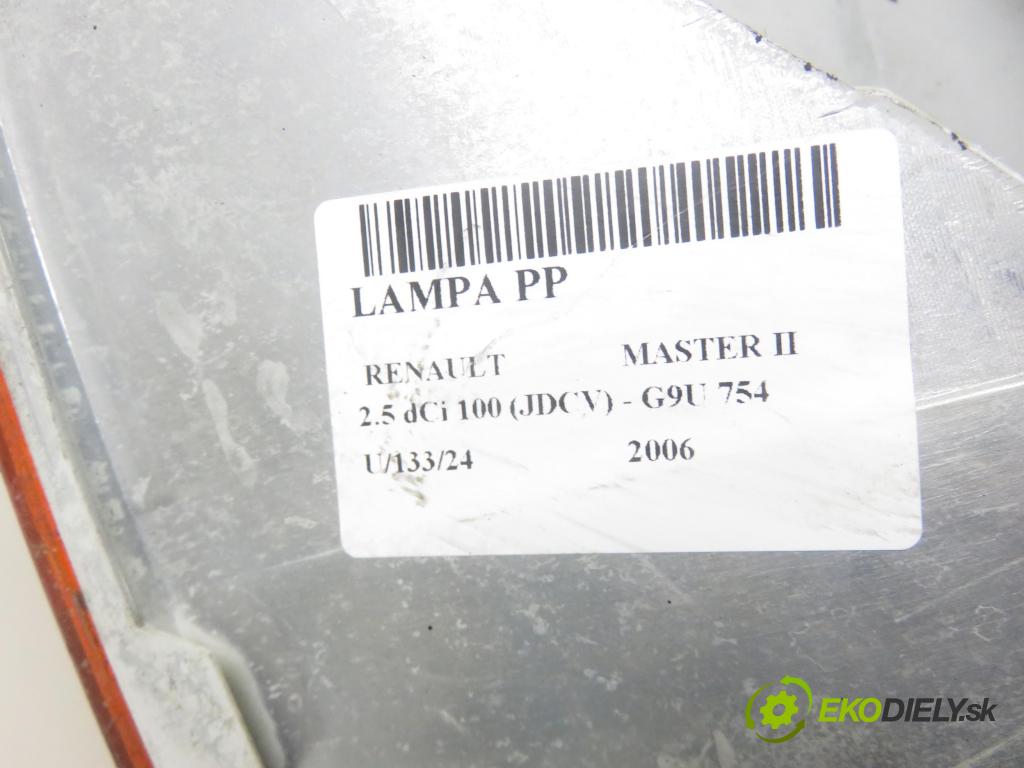 RENAULT MASTER II Autobus (JD) BUS 2006 0,00 2.5 dCi 100 (JDCV) - G9U 754 2464,00 světlo PP