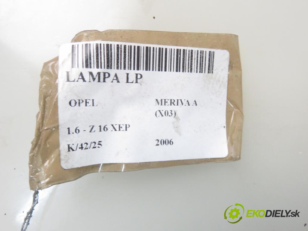 OPEL MERIVA A nadwozie wielkoprzestrzenne (MPV) (X03) HB 2006 77,00 1.6 16V 105 - Z 16 XEP 1598,00 světlo LP 93321052