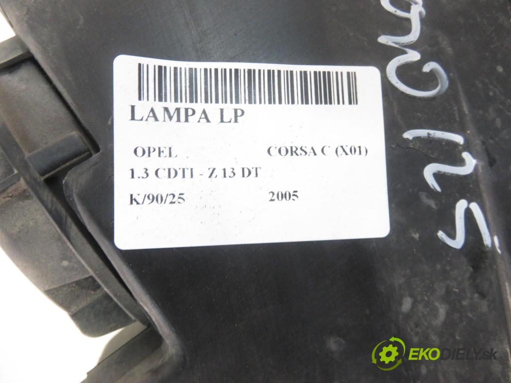 OPEL CORSA C (X01) HB 2005 51,00 1.3 CDTI - Z 13 DT 1248,00 světlo LP 13196923C