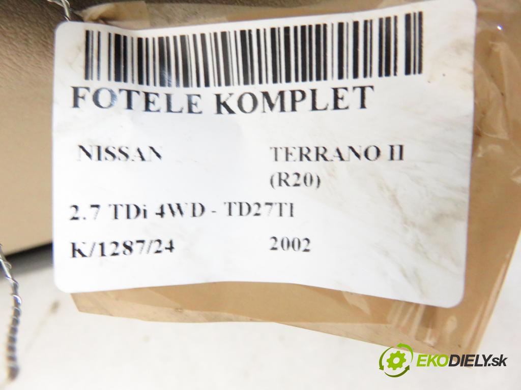 NISSAN TERRANO II (R20) TERENOWY 2002 92,00 2.7 TDi 4WD 125 - TD27TI 2664,00 Sedadlá, sedačky