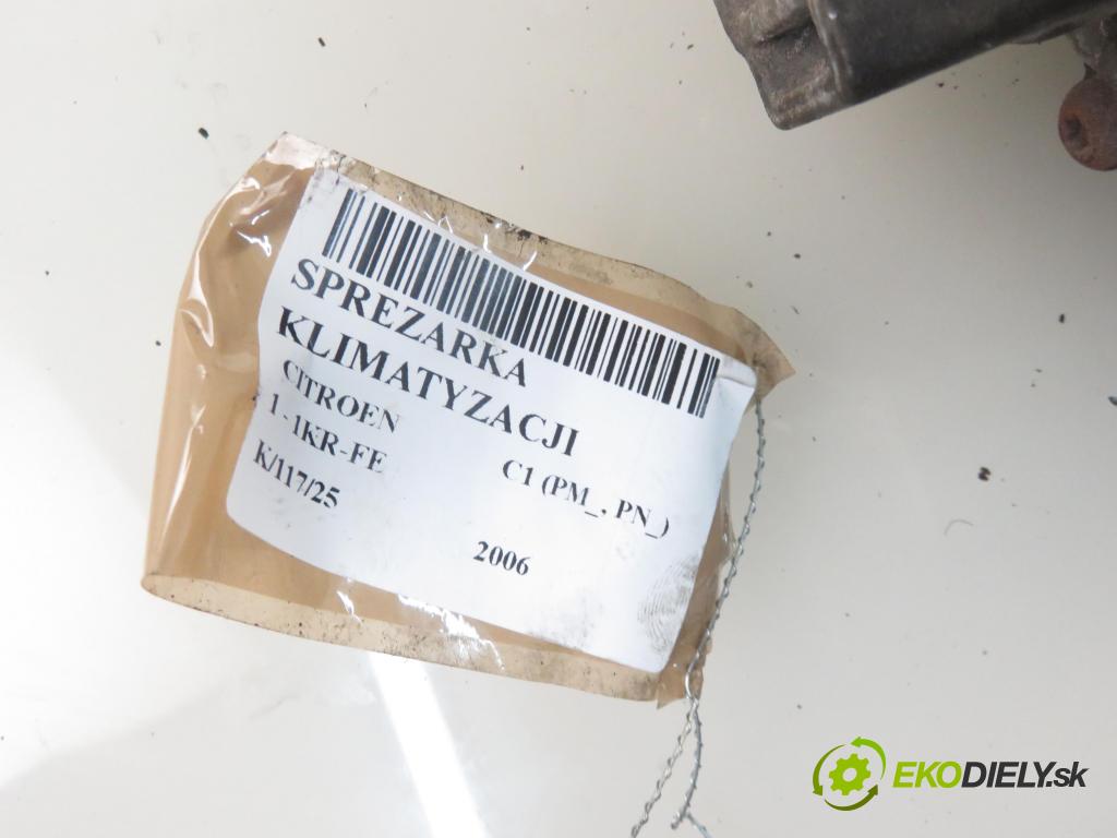 CITROEN C1 (PM_, PN_) HB 2006 50,00 1.0 12V R3 68 - 1KR-FE 998,00 KOMPRESOR: klimatizácie 883100H010C ; 5060217372 (Kompresory klimatizácie)