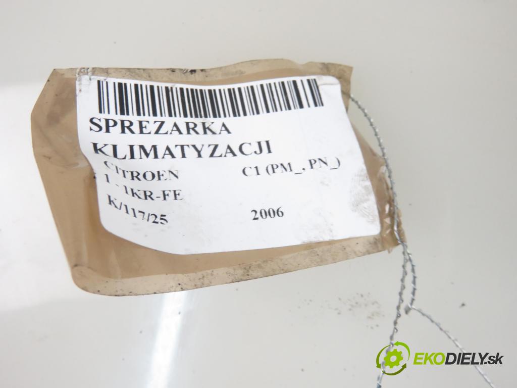 CITROEN C1 (PM_, PN_) HB 2006 50,00 1.0 12V R3 68 - 1KR-FE 998,00 KOMPRESOR: klimatizácie 883100H010C ; 5060217372 (Kompresory klimatizácie)