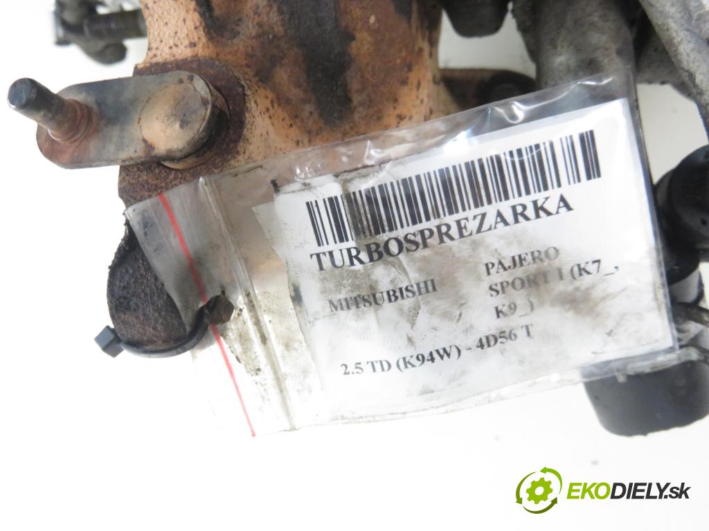 MITSUBISHI PAJERO SPORT I (K7_, K9_) SUV 1999 73,00 2.5 TD (K94W) 99 - 4D56 T 2477,00 RYCHLONABÍJEČKA: 4913502110 (Turbodúchadla (kompletní))