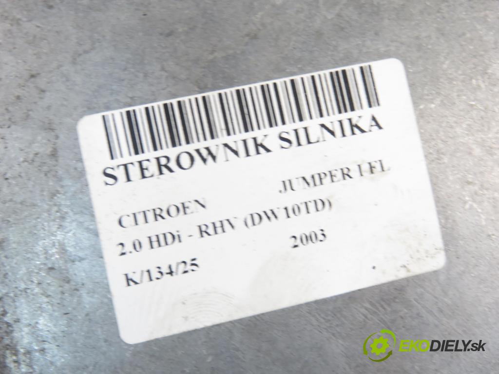 CITROEN JUMPER Skrzynia (244) FURGON 2003 62,00 2.0 HDi - RHV (DW10TD) 1997,00 Riadiaca jednotka Motor 0281010346 ; 9646138580