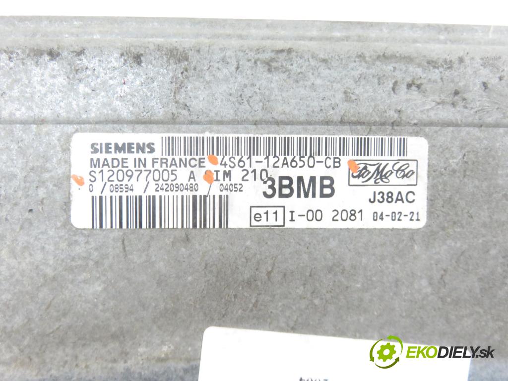 FORD FIESTA V (JH_, JD_) HB 2004 55,00 1.25 16V - FUJA 1242,00 Riadiaca jednotka Motor 4S6112A650CB ; S1210977005A
