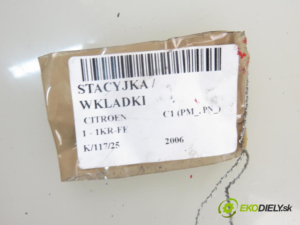 CITROEN C1 (PM_, PN_) HB 2006 50,00 1.0 12V R3 68 - 1KR-FE 998,00 spinačka 12631 (Spínacie skrinky a kľúče)