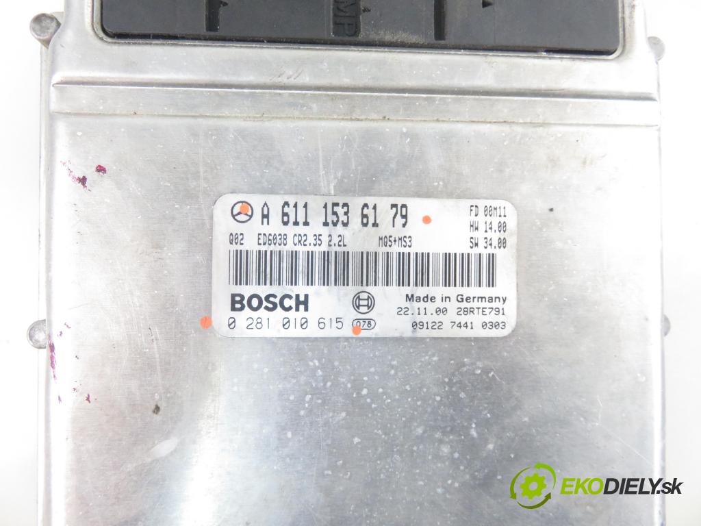 MERCEDES-BENZ SPRINTER 2-t Skrzynia(901, 902) FURGON 2001 0,00 213 CDI - OM 611.981 2148,00 Riadiaca jednotka Motor A6111536179 ; 0281010615