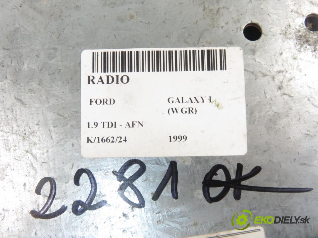 FORD GALAXY (WGR) MINIVAN 1999 81,00 1.9 TDI 110 - AFN 1896,00 RADIO Modul 95VW18K876JD