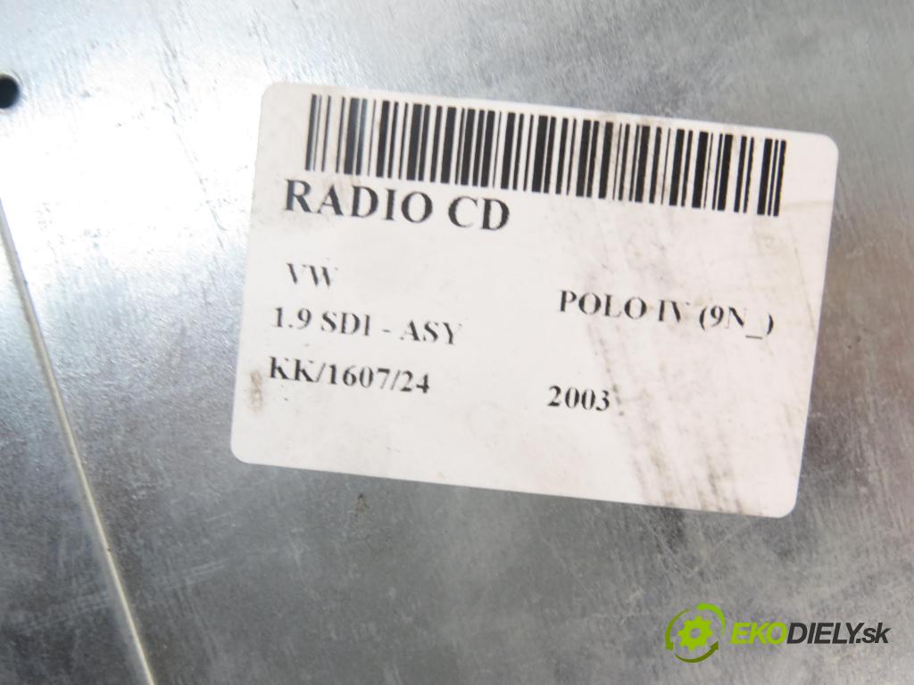 VW POLO (9N_) HB 2003 47,00 1.9 SDI - ASY 1896,00 RADIO CD