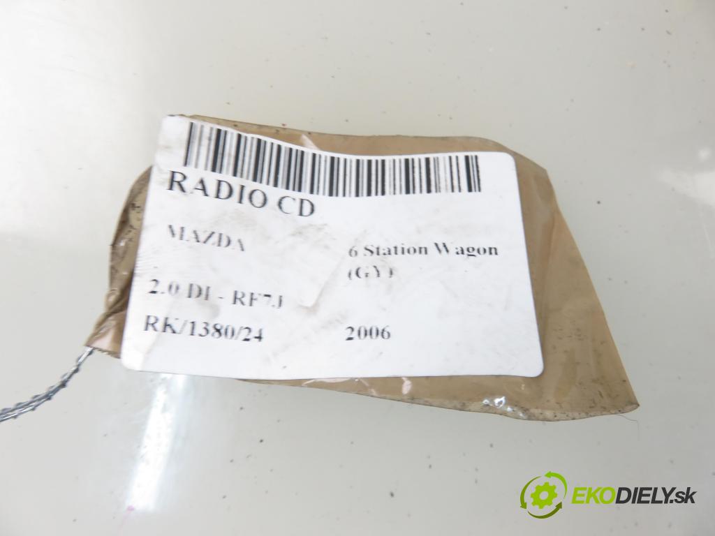 MAZDA 6 Station Wagon (GY) KOMBI 2006 105,00 2.0 DI 143 - RF7J 1998,00 RADIO CD GP9E66DSX