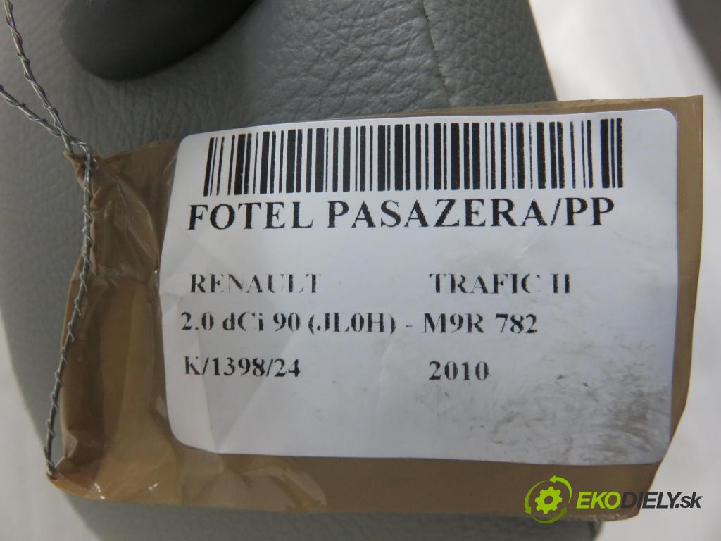 RENAULT TRAFIC II Autobus (JL) BUS 2010 0,00 2.0 dCi 90 (JL0H) - M9R 782 1995,00 Sedadlo CESTUJÚCI/PP 