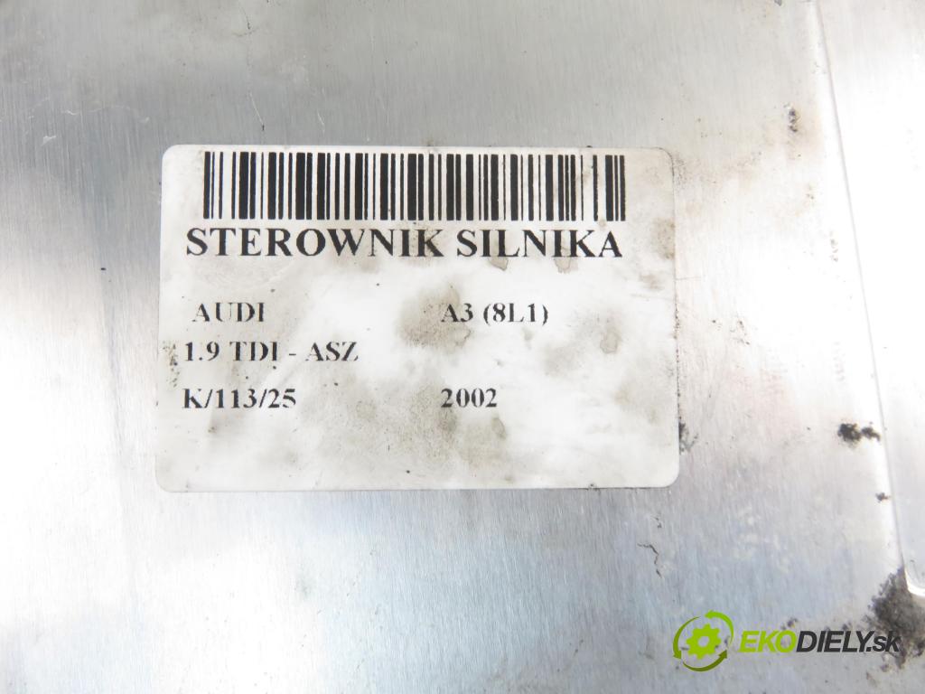 AUDI A3 (8L1) HB 2002 96,00 1.9 TDI PD 130 - ASZ 1896,00 Riadiaca jednotka Motor 038906019FT ; 0281010981
