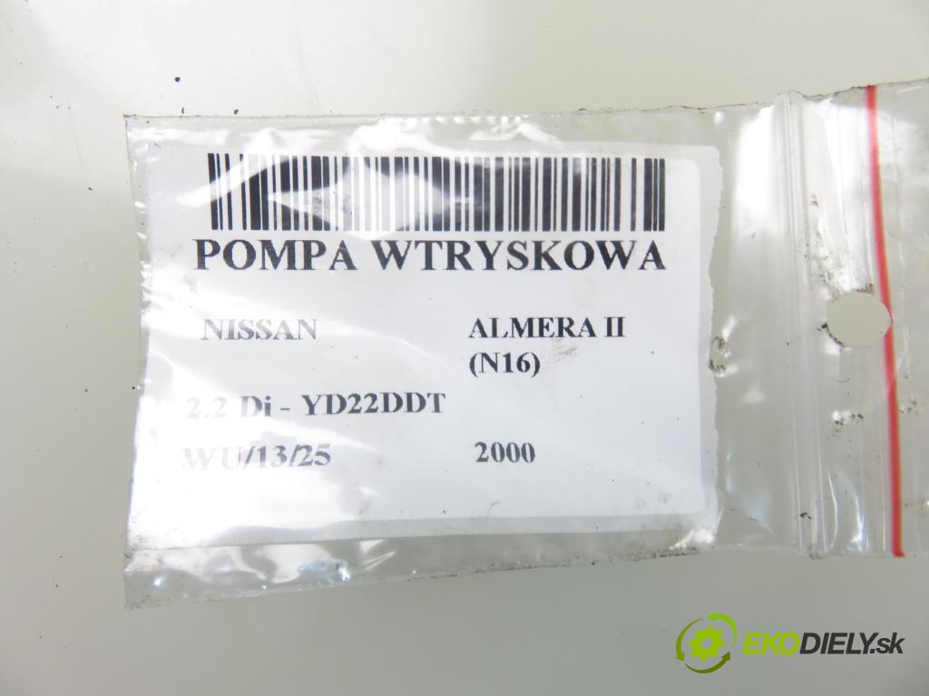 NISSAN ALMERA II (N16) SEDAN 2000 81,00 2.2 Di - YD22DDT 2184,00 Pumpa vstrekovacia 0281001827 ; 0470504012 (Vstrekovacie čerpadlá)