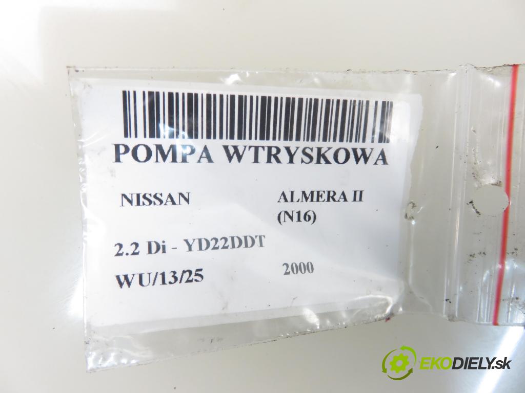 NISSAN ALMERA II (N16) SEDAN 2000 81,00 2.2 Di - YD22DDT 2184,00 Pumpa vstrekovacia 0281001827 ; 0470504012 (Vstrekovacie čerpadlá)