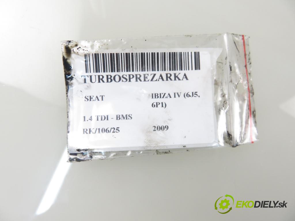 SEAT IBIZA IV (6J5, 6P1) HB 2009 59,00 1.4 TDI - BMS 1422,00 RYCHLONABÍJEČKA: 045253019J (Turbodúchadla (kompletní))