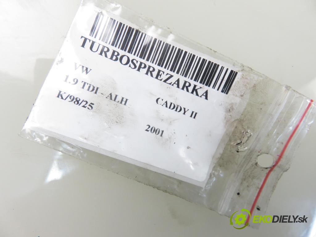 VW CADDY II Furgon (9K9A) FURGON 2001 66,00 1.9 TDI - ALH 1896,00 Turbodúchadlo 028145702H (Turbodúchadlo (kompletné))