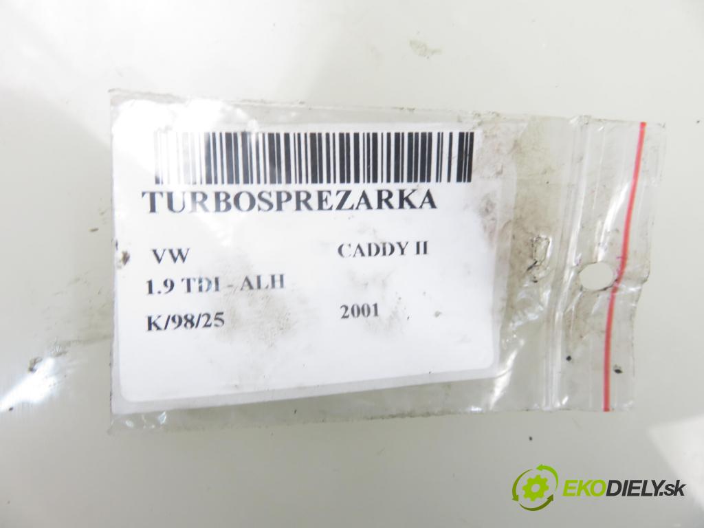 VW CADDY II Furgon (9K9A) FURGON 2001 66,00 1.9 TDI - ALH 1896,00 Turbodúchadlo 028145702H (Turbodúchadlo (kompletné))