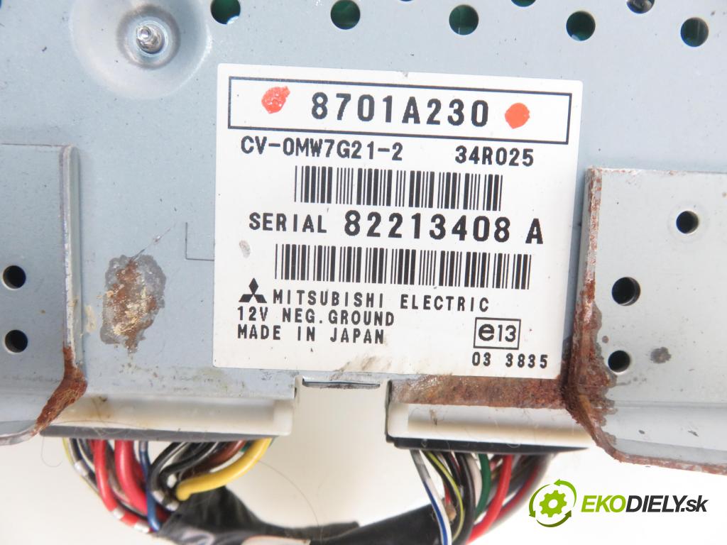 MITSUBISHI OUTLANDER II (CW_W) SUV 2008 115,00 2.2 DI-D 156 4WD - 4HN 2179,00 Zosilňovač 8701A230 (Zosilňovače)