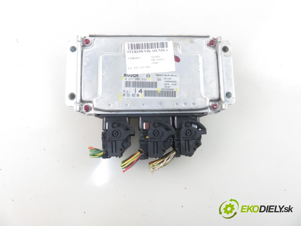 CITROEN XSARA PICASSO (N68) MINIVAN 2000 70,00 1.6 - NFV (TU5JP) 1587,00 Riadiaca jednotka Motor 9653492280 ; 0261206633 ; 9637839580