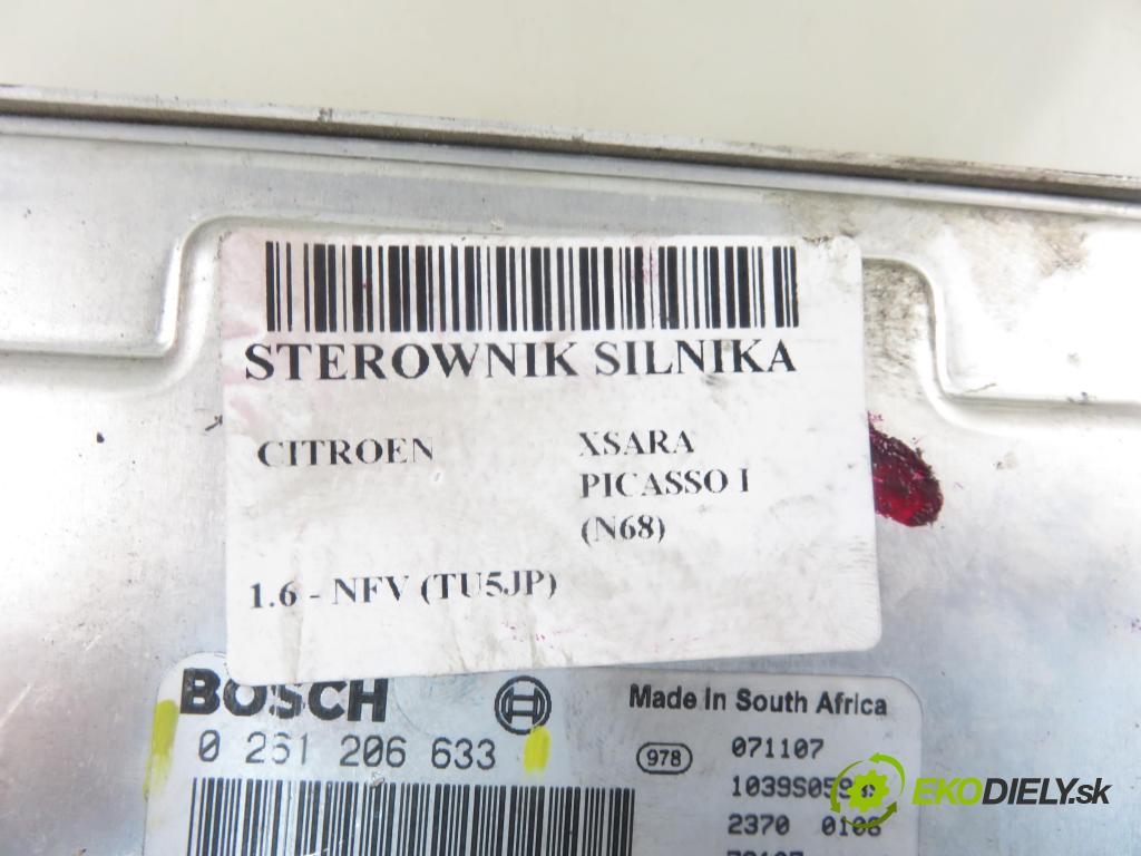 CITROEN XSARA PICASSO (N68) MINIVAN 2000 70,00 1.6 - NFV (TU5JP) 1587,00 Riadiaca jednotka Motor 9653492280 ; 0261206633 ; 9637839580