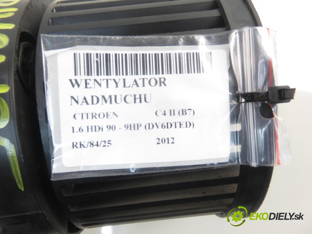 CITROEN C4 II (B7) HB 2012 68,00 1.6 HDi 8V - 9HP (DV6DTED) 1560,00 ventilátor větráku T1011131B