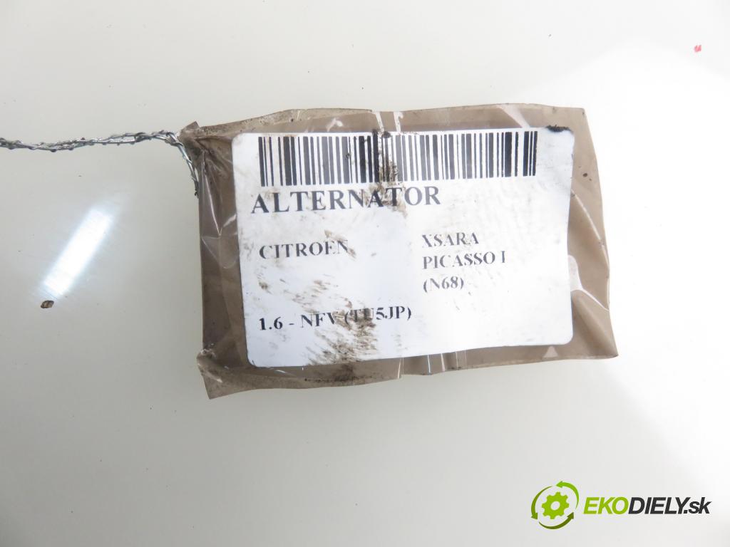 CITROEN XSARA PICASSO (N68) MINIVAN 2000 70,00 1.6 - NFV (TU5JP) 1587,00 Alternátor JFZ1221 (Alternátory)