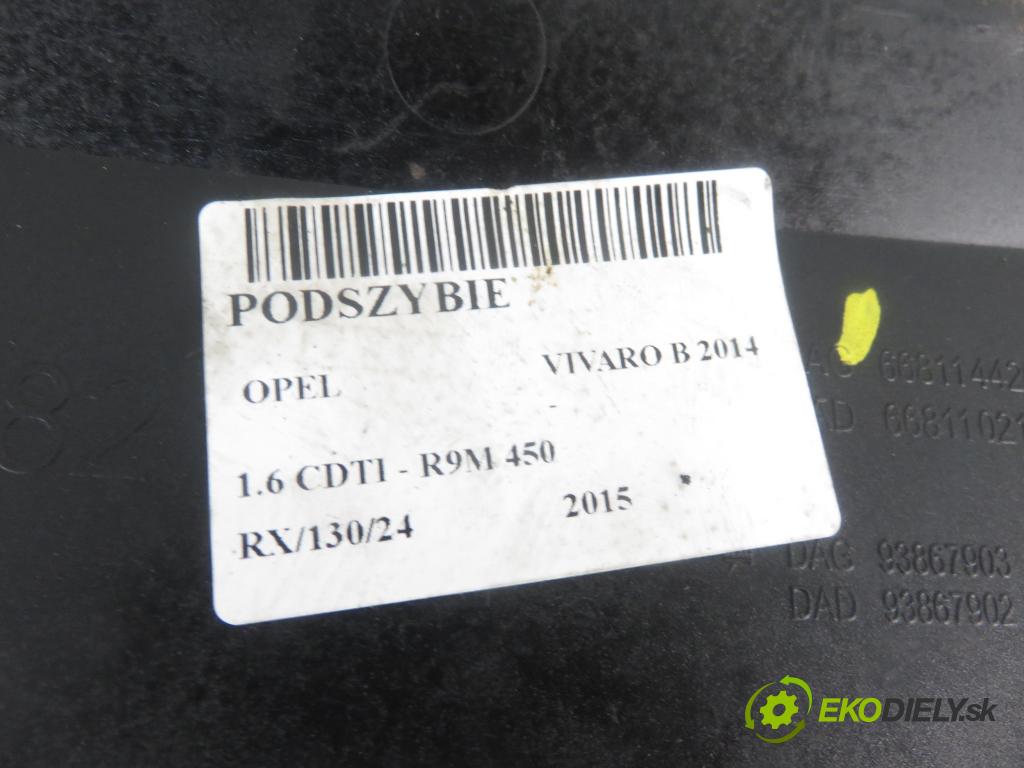 OPEL VIVARO B Skrzynia (X82) FURGON 2015 85,00 1.6 CDTI - R9M 450 1598,00 Torpédo, plast pod čelné okno 668114420R (Torpéda)