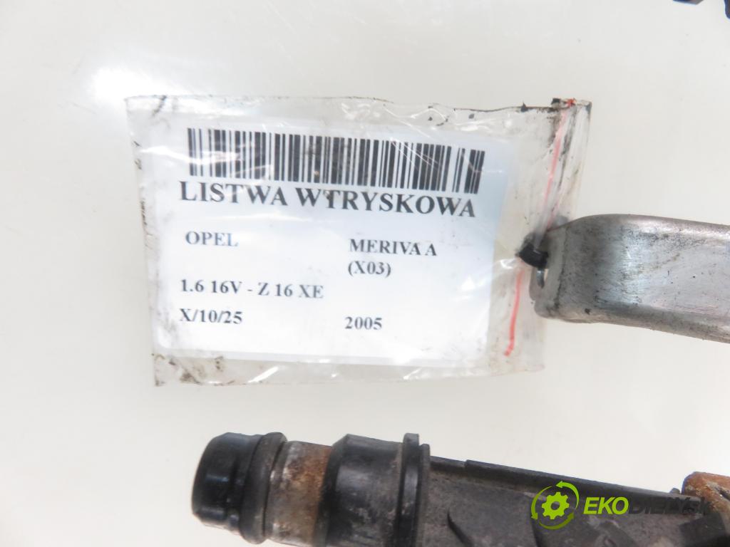 OPEL MERIVA A nadwozie wielkoprzestrzenne (MPV) (X03) MINIVAN 2005 74,00 1.6 16V - Z 16 XE 1598,00 Lišta vstrekovacia 25313846 (Vstrekovacie lišty)