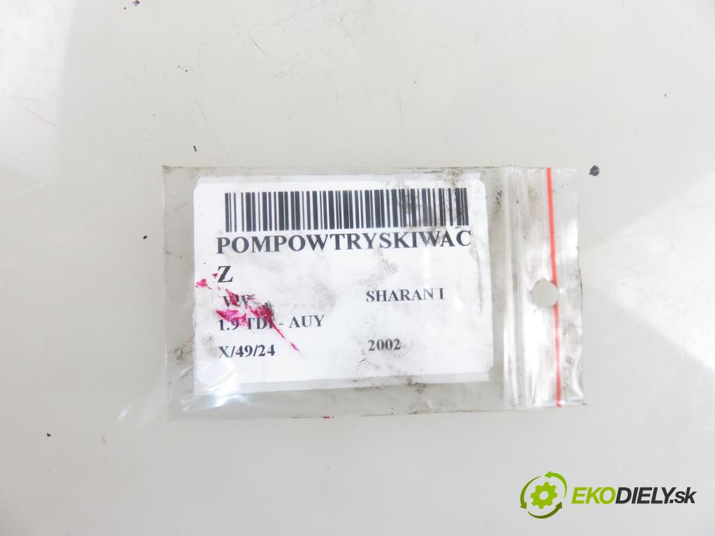 VW SHARAN (7M8, 7M9, 7M6) VAN 2002 85,00 1.9 TDI PD 115 - AUY 1896,00 Vstrekovač 038130073AK ; 0414720038 (Vstrekovače)