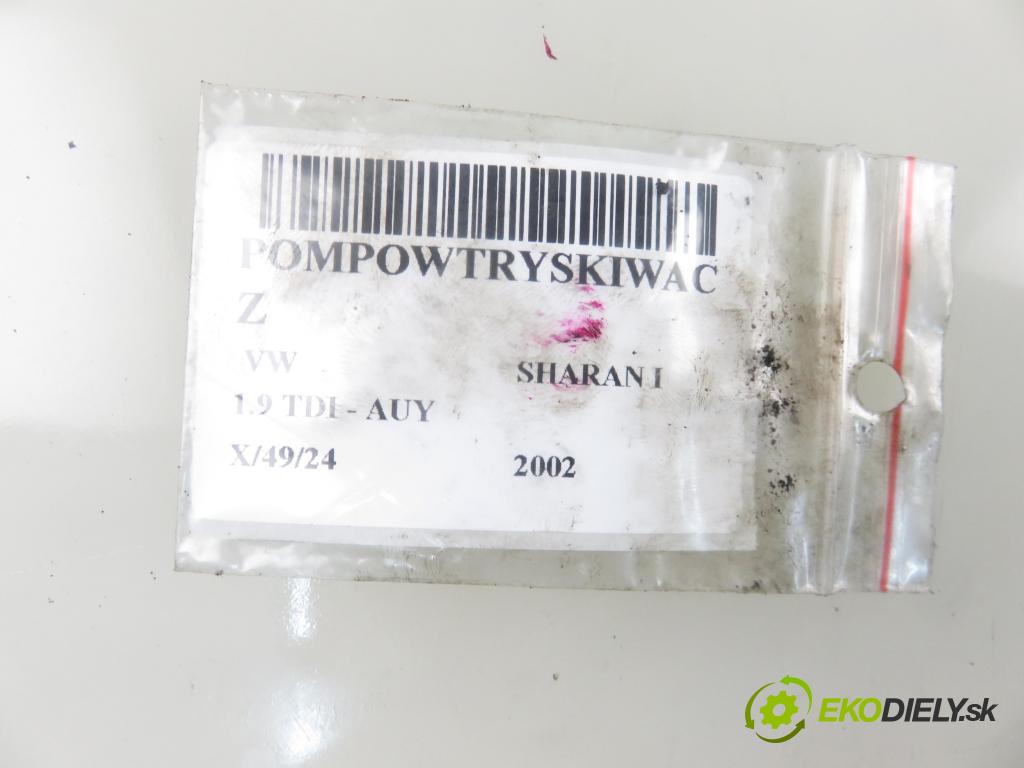 VW SHARAN (7M8, 7M9, 7M6) VAN 2002 85,00 1.9 TDI PD 115 - AUY 1896,00 Vstrekovač 038130073AK ; 0414720038 (Vstrekovače)